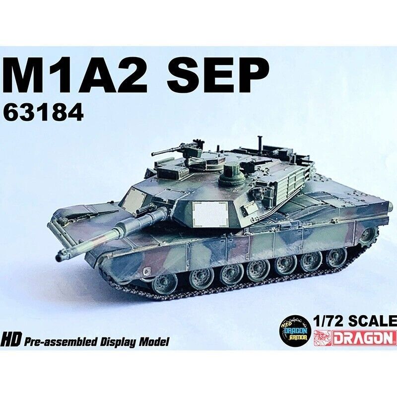 1/72 Us M1a2 Sep Abrams Main Battle Tank Nato Tri-color Finished Model
