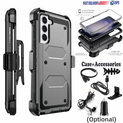 For Samsung Galaxy S22 S23 Ultra 5G Holster Case Belt Clip Stand Cover Accessory