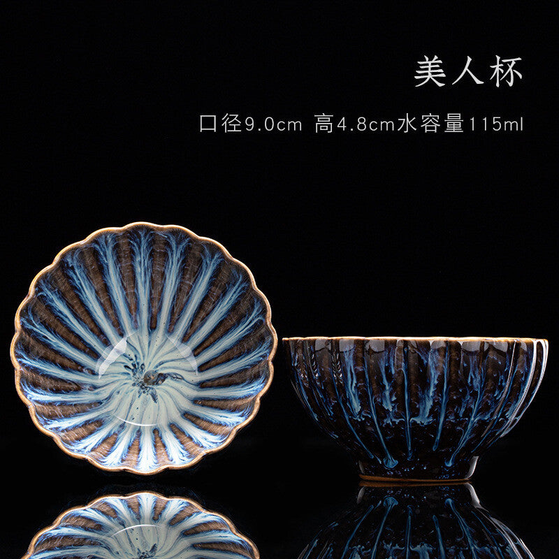 Tea Cup Ceramic Kungfu Teacup Chinese Jianzhan Traditional Ceramic Art Best Gift