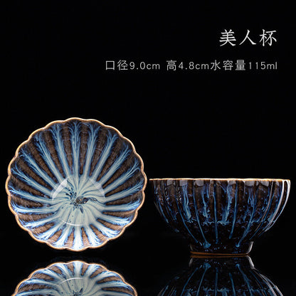 Tea Cup Ceramic Kungfu Teacup Chinese Jianzhan Traditional Ceramic Art Best Gift