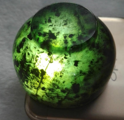 Natural Black Green Jade Cup Bowl Jade Winebowl Diameter 5.2cm 2inch