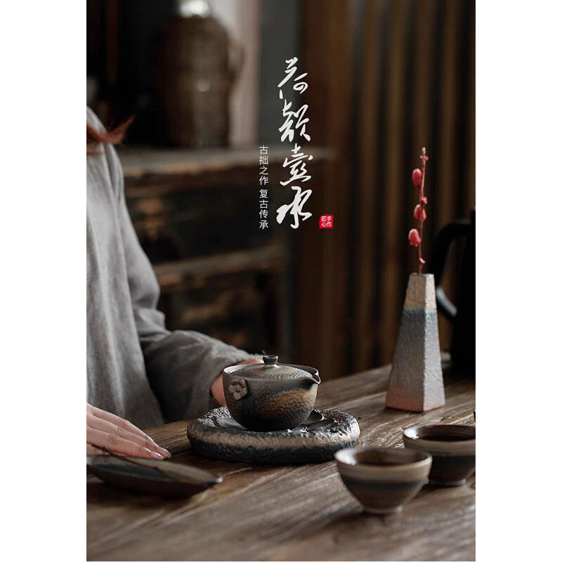 Chinese Retro Tray Tea Set Accessories Tea Table Decorations Coasters Tea Mats