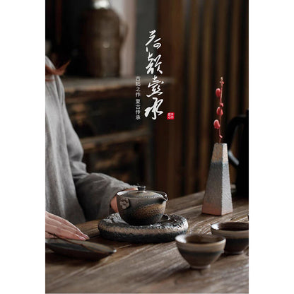 Chinese Retro Tray Tea Set Accessories Tea Table Decorations Coasters Tea Mats