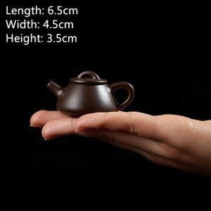 mini tea pot yixing zisha purple clay red stoneware xishi pot table decoration