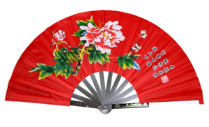 Stainless Steel Metal Folding Fan Mulan Kung Fu Martial Arts Tai Chi Fan