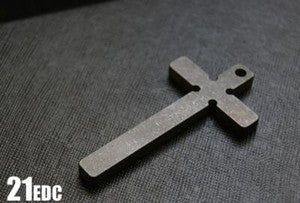 Titanium Alloy Stone Wash Thickened Cross Necklace Pendant Keyhain DIY pendant