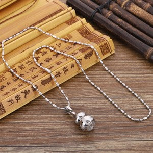 Titanium Steel Gourd Waterproof Medicine Box Pill Case Talisman Necklace Pendant
