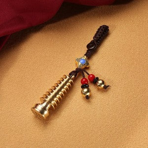 1pc Brass Nine Story Wenchang Tower and Pen Pendant Gift Pendant Keychain