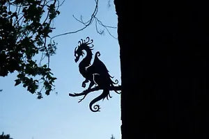 Dragon Decoration | Fairy Garden Art | Backyard Art | Tree Art | Silhouette Art