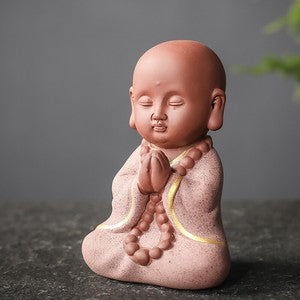 1pc Tea Pet Yixing Zisha Tea Play Purple Clay Table Decoration Little Monk