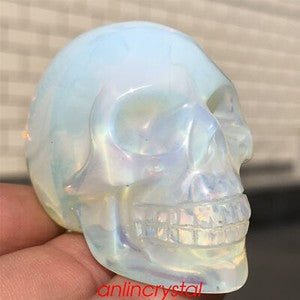 Top! wholesale Natural skull quartz crystal skull carved reiki healing 2''