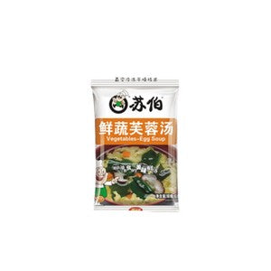 Ready To Drink Egg Drop Soup & Vegetable Soup - 10 Packs Subo Instant Soup.