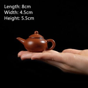 mini tea pot yixing zisha purple clay red stoneware xishi pot table decoration