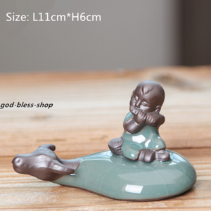 Porcelain Tea Pet Small Home Decoration Crackle Glaze Geyao China Tea Play New