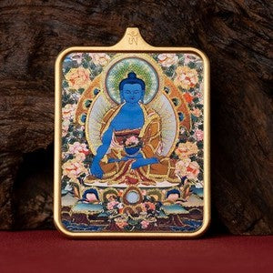 Tibetan Thangka Pendant Lhamo Jambhala Green Tara Amulet Car Hang Buddhist Charm