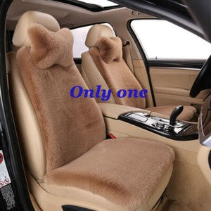 Premium Sheepskin Car Seat Covers Wool Front Cushions Auto Accessories Universal