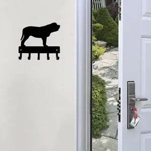 Mastiff Dog Key Rack Hanger Wall Hook Up Crafts Home Metal Pendant Wall Art