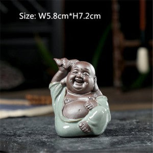 Funny Tea Pet Home Decoration House Warming Gift Mini Buddha Porcelain Tea Play