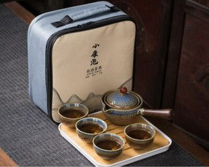 Chinese Automatic Rotating Kung Fu Tea Ceremony Set For Home Portable Drinkware
