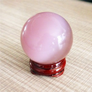 Beautiful ASIAN QUARTZ CAT EYE CRYSTAL HEALING BALL SPHERE 40-100MM