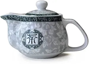 Chinese Teapot 17oz Porcelain Tea Pot with Stainless Filter Wire Kettle Infuser