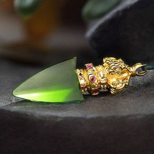 Glass Copper Vajra Pestle Pendant Pendant Necklace Pendant Amulets