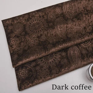 Embossing Floral Fabric Velvet Cloth Vintage for Sofa Cushions Cover Tablecloth