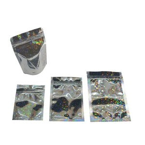 100 pcs Zip lock Bags Hologram Small Zip Lock Plastic Bags