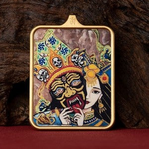 Tibetan Thangka Pendant Lhamo Jambhala Green Tara Amulet Car Hang Buddhist Charm