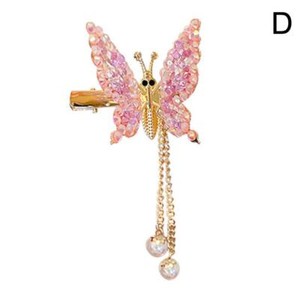 Moving Butterfly Pearl Hair Clips Flying Shiny Rhinestone Hairpin Barrettes Best