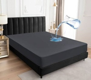 Navy Blue Waterproof Mattress Protector Cover 18" Deep Fitted Sheet All Size