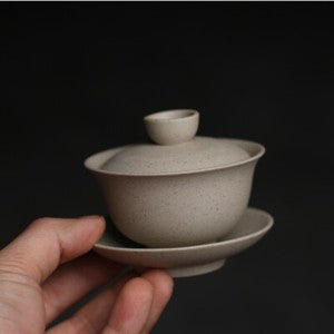 Small Gaiwan Ceramic Tea Cup Covered Bowl With Saucer Lid Chinese Tureen Pottery