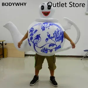 Halloween Cartoon Teapot Mascot Costumes Party Suits Outfits Cosplay Dress Xmas