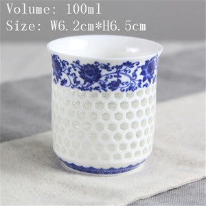 China Porcelain Master Cup Handpainted Tea Cup Multi Pattern 3.4oz Office Cups