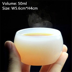 White Jade Porcelain Glass Tea Cup Chinese Kungfu Cup Master Cup Of Tea China
