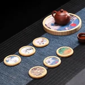 Bamboo Nano Ceramic Coasters|Tea Accessories|Tea Ceremony