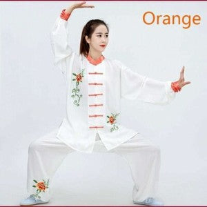 Women Men Cotton Tai Chi Set Embroidery Loose Chinese Kung Fu Suit Martial Art