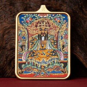 Tibetan Thangka Pendant Lhamo Jambhala Green Tara Amulet Car Hang Buddhist Charm