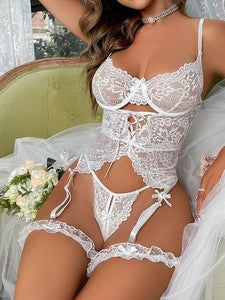 Women's Sexy-Lingerie G-String Lace Nightwear Dress Babydoll Sleepwear Underwear