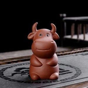 Yixing Zisha Ceramic Pottery Handmade Fengshui Zodiac 12 Animal Tea Pet Statue