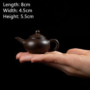 mini tea pot yixing zisha purple clay red stoneware xishi pot table decoration