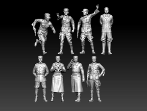 1/72/48/35/87/100/144 World War II Anti Japanese Army Officer Group of 8