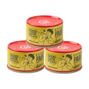80g * 3 Cans GOOD LUCK Mushroom Sauce Spicy Dipping Sauce香菇牛肉辣酱80克*3罐
