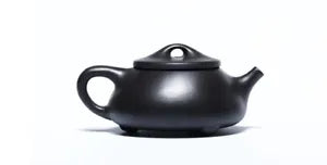 200cc chinese Yixing Handmade Zisha Black clay Teapot Shi piao Hu Tea Pot