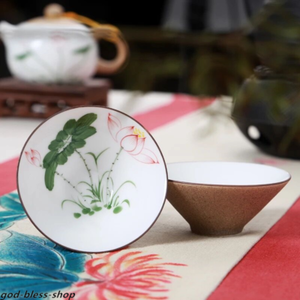 1PC Chinese Porcelain Kungfu Tea Cup Handpainted Floral Personal Cup 50ml