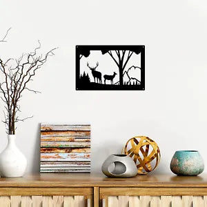Wildlife Wall Art - Elk Overlook -Size 13.8" x 9" Metal Wall Art