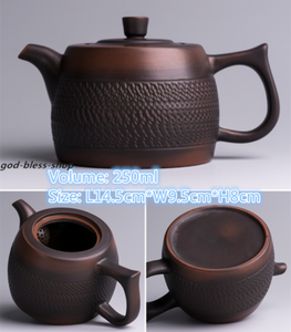 China JianShui Purple Pottery Tea Pot Creative Handmade Pot Xishi Ball Infuser