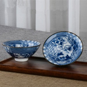 Blue-and-white porcelain tea cup for Pu'er tea Chinese kungfu tea cup Jingdezhen