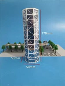 1/300 Scale Railway Station Scene Building City High-Rise Building Model Toy