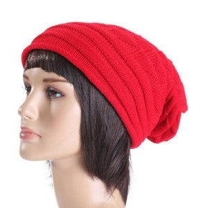 Womens Mens Baggy Beanie Hat Winter Ski Slouchy Outdoor Warm Oversized Skull Cap